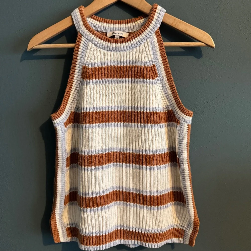 Madewell Chunky Rib Knit Racerback Tank S - Picture 1 of 2